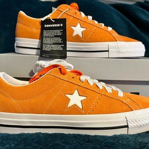Unisex (Size 9 W & Size 10.5 M) Dark Orange Converse One Star Low-Tops